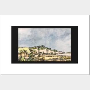 Cornish Beach Cornwall England Landscape Posters and Art